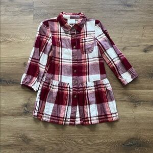Okie Dokie Red and White Plaid Dress